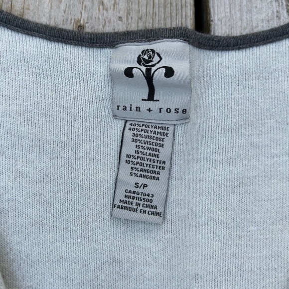 rain + rose⎪Woll Blend Open Front Cardigan - Picture 7 of 8